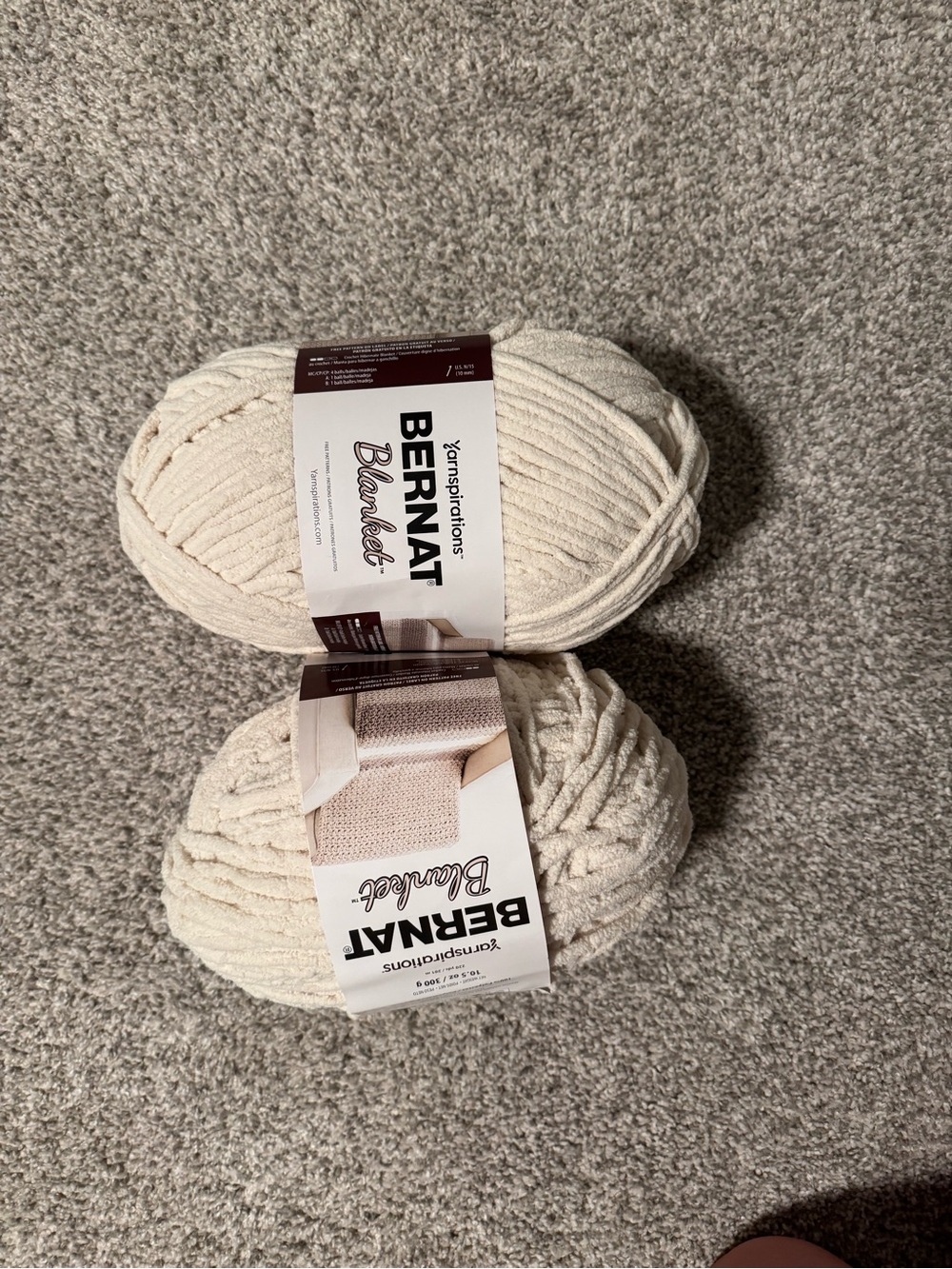 Bernat Blanket Yarn- Birch 2 Skeins